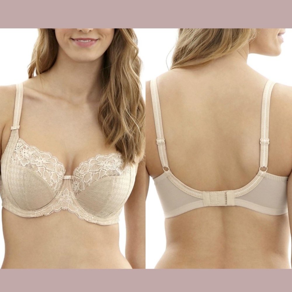 NEW Panache [ 32DDDDDD 32I ] Envy Underwire Stretch Lace Bra‎ in Nude